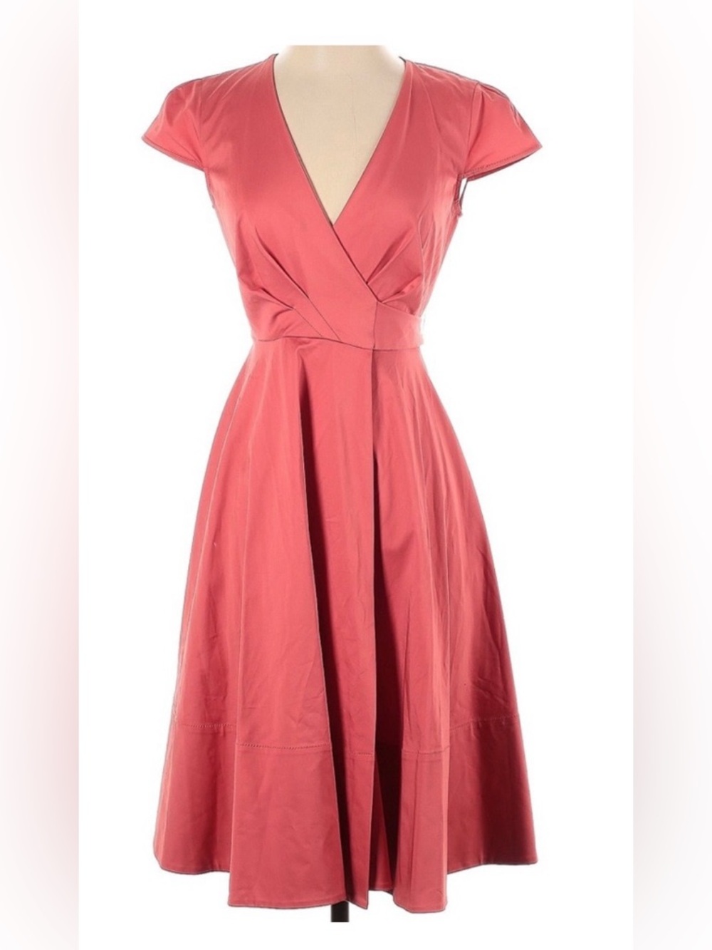 Gal Meets Glam Addison cotton wrap dress in a desert rose color.  Sz. 8